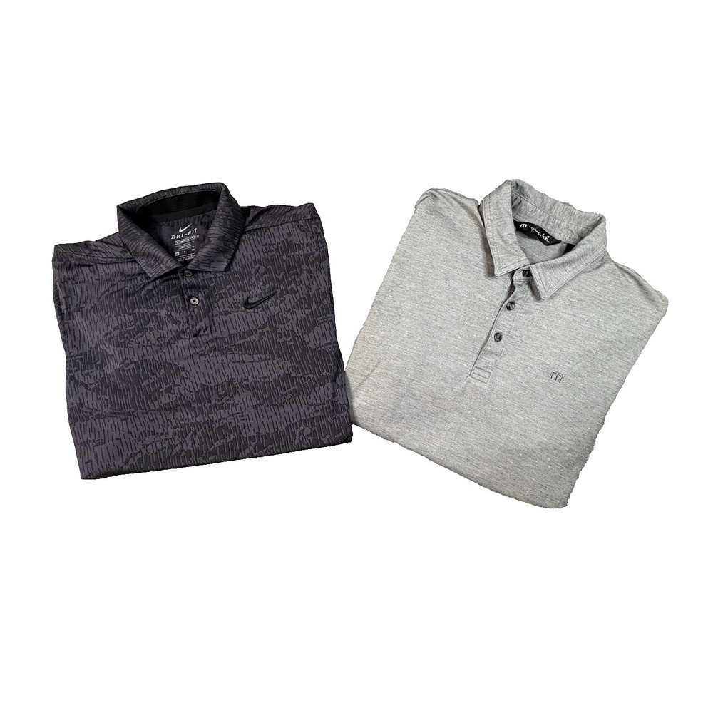 MIXED LOT OF 2 Men's S Nike/Travis Matthew Golf/Atheltic SS Polos SEE DESCRIPTIO